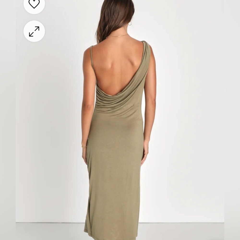 Lulus Sage Green Dress - XS New with Tags. Asymmetrical Top